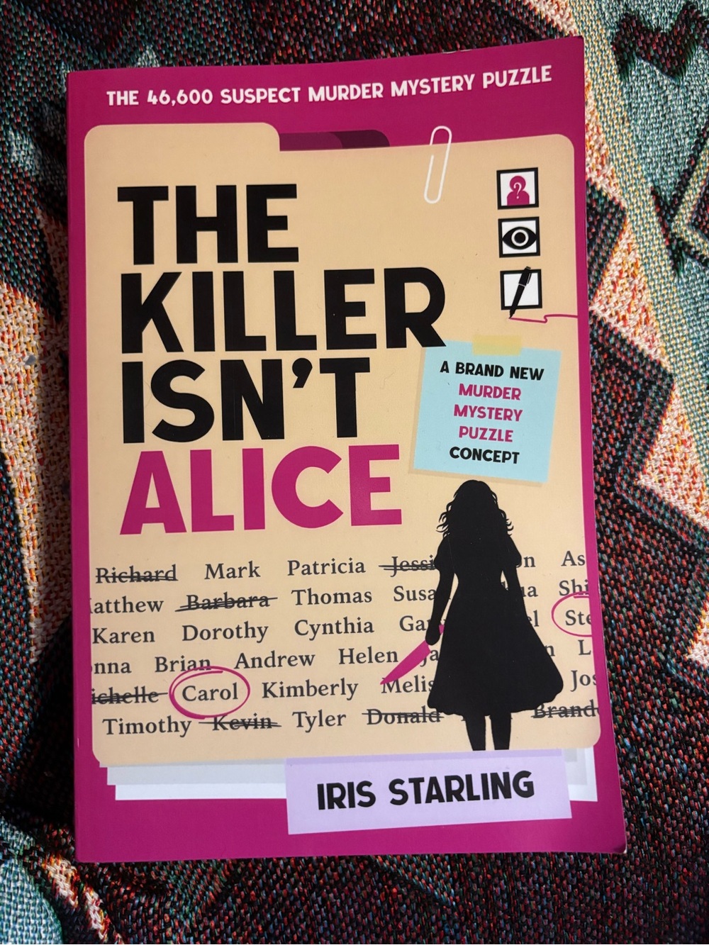 The Killer Isn't Alice by - Pink & Cream Home Art Print